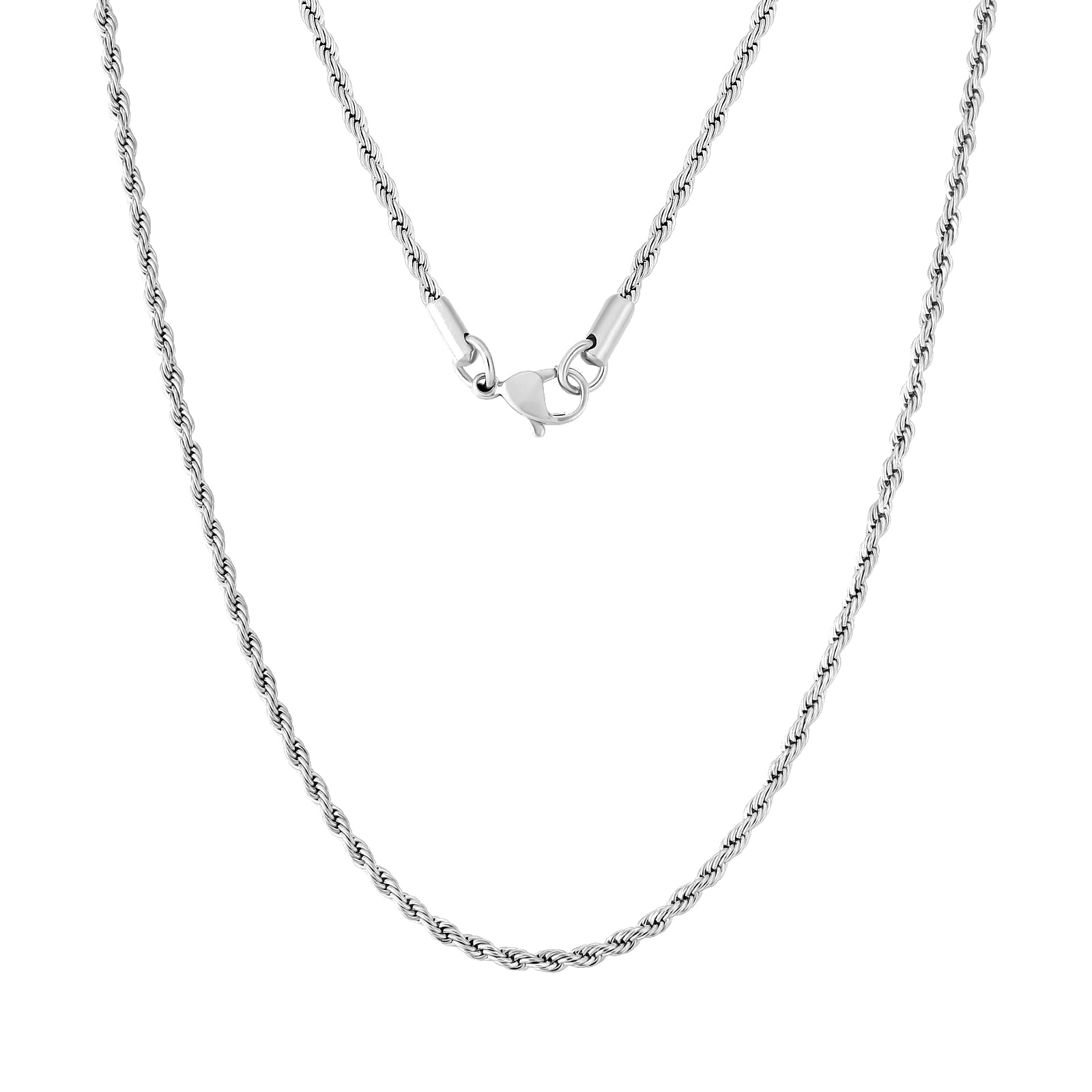 Chaîne corde - 3 mm - (ARGENT)