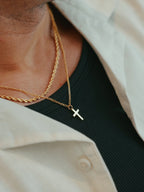 Collier Croix de la Domination - 2 mm - (Or)