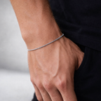 Bracelet cubain - 2 mm - (Argent)