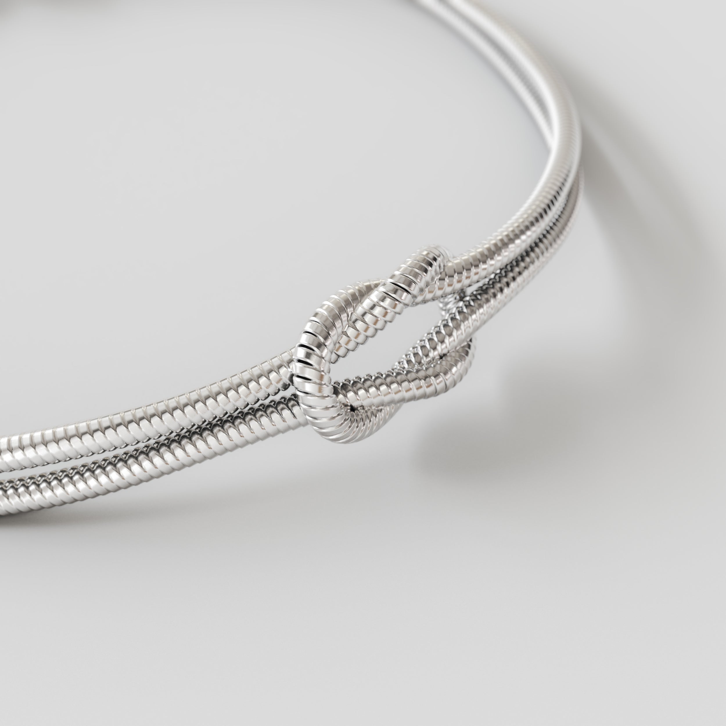 Bracelet éternel - 1,5 mm - (argent)